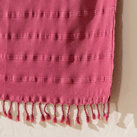 Stonewashed Turkish Cotton Towel, Berry