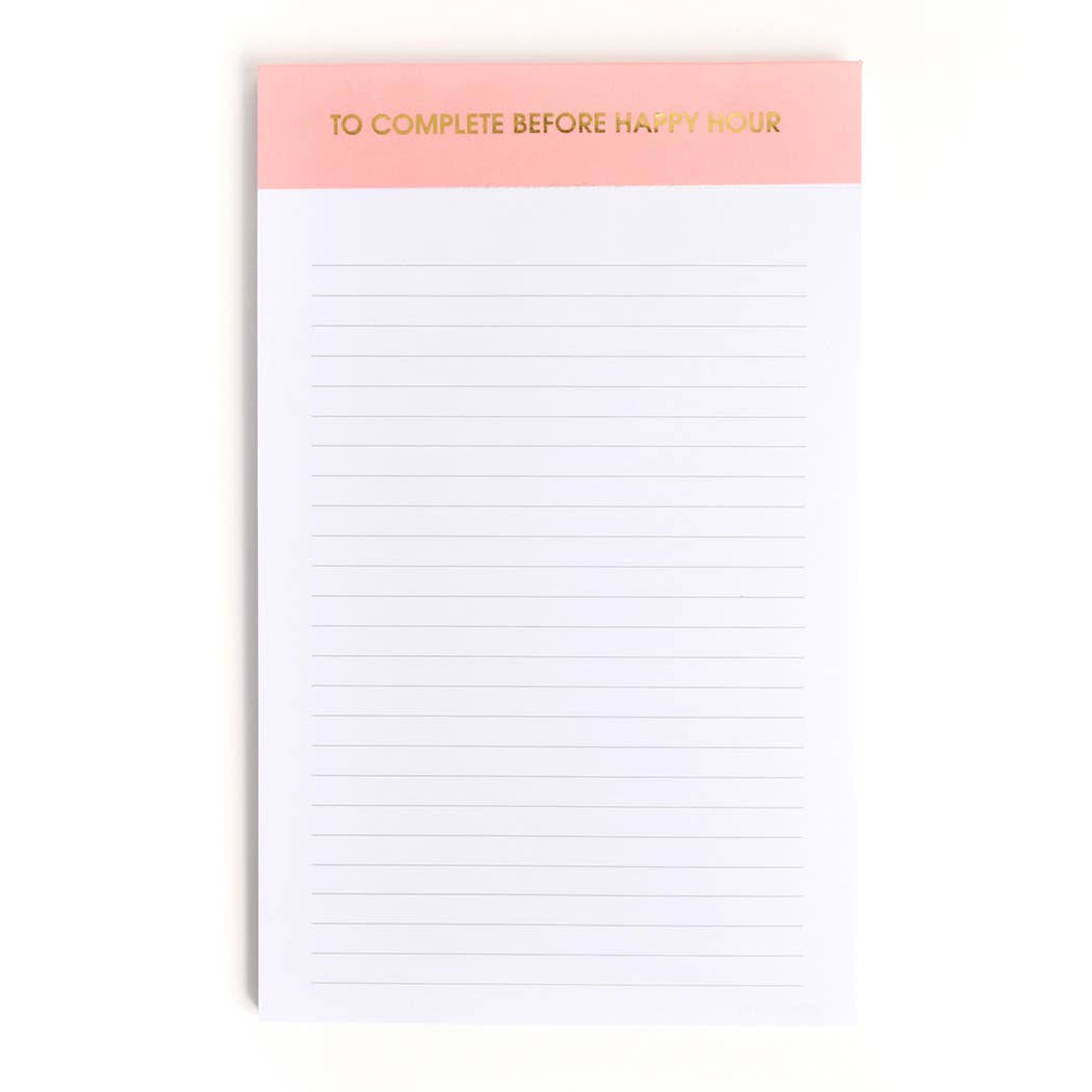'To Complete Before Happy Hour' Notepad