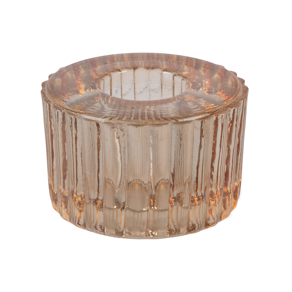 Short Glass Candle Holder