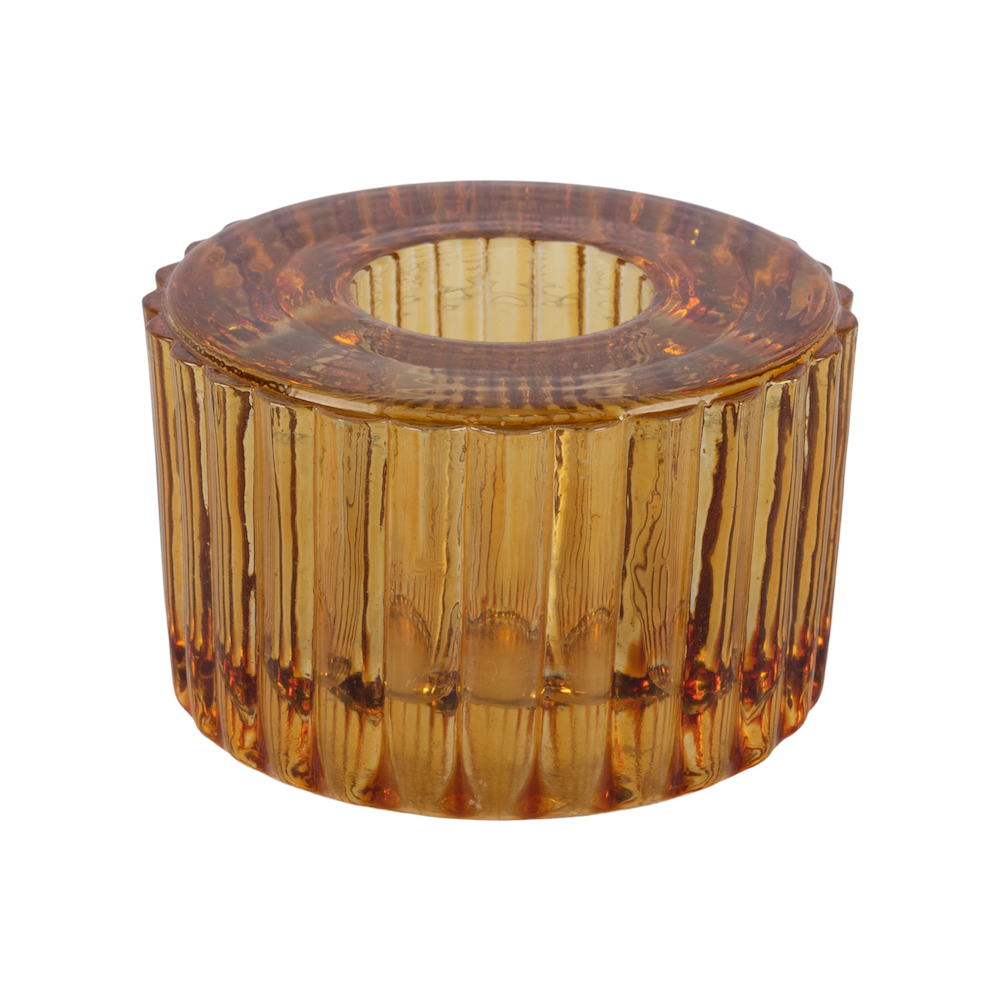 Short Glass Candle Holder