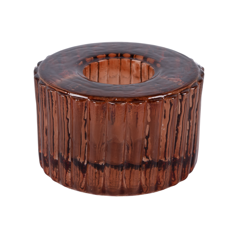 Short Glass Candle Holder