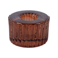 Short Glass Candle Holder