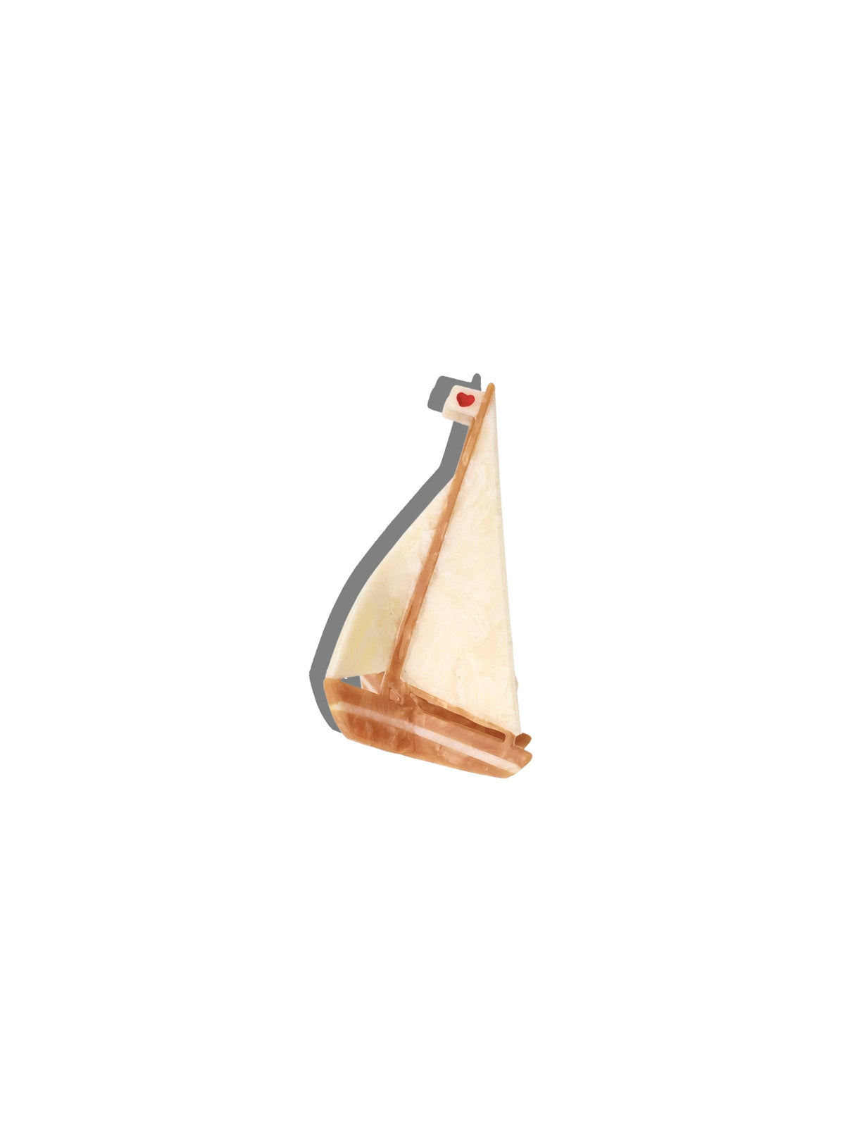 Hand-Painted Sailboat Claw Hair Clip