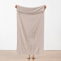 Stonewashed Turkish Cotton Towel, Greige
