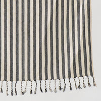 Turkish Cotton Hand Towel, Black & White Stripes