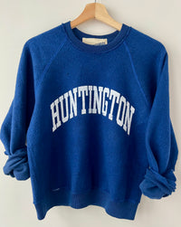 'Inside Out' Huntington Varsity Sweatshirt, Navy Blue