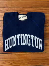 'Inside Out' Huntington Varsity Sweatshirt, Navy Blue