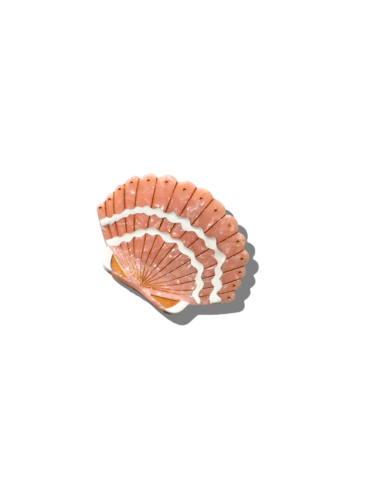 Hand-Painted Seashell Claw Hair Clip