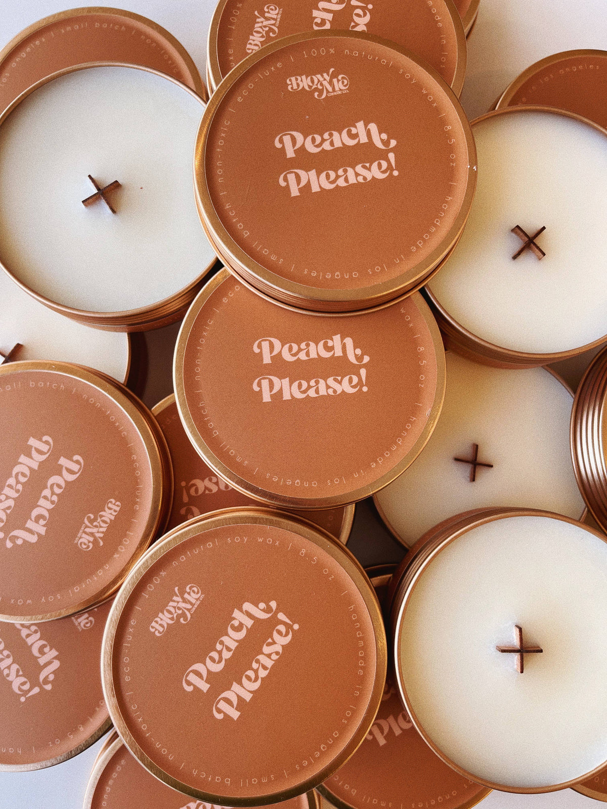‘Peach Please’ Candle, Mini Tin